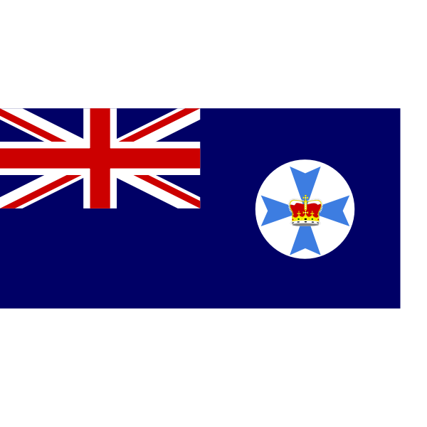 Vector clip art of flag of Queensland